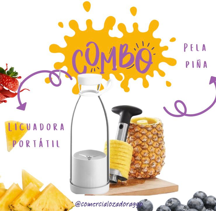 Combo  Licuadora Portátil Plus + Pela Pina